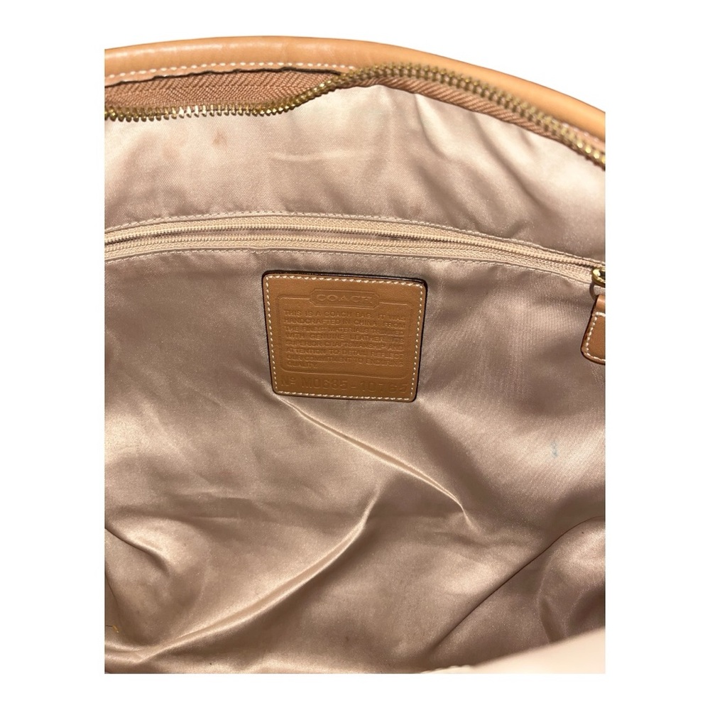 Vintage Coach Signature Canvas & Leather Hobo Shoulder Bag - Picture 6 of 7